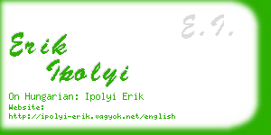 erik ipolyi business card